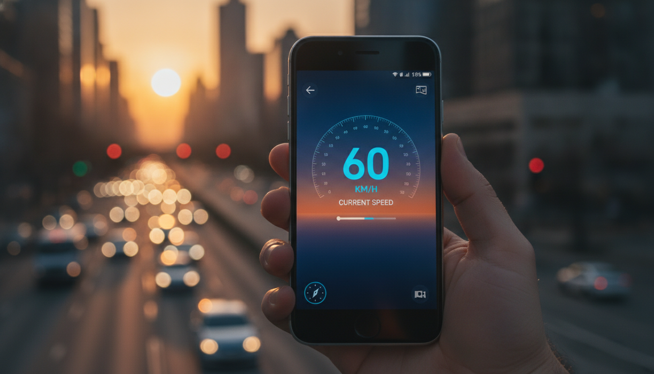 Aplicativou gratuito para saber a sua velocidade real por GPS
